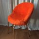 Vintage orange moumoute chair of original 60s