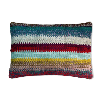 Vintage turkish kilim cushion cover 30x50cm