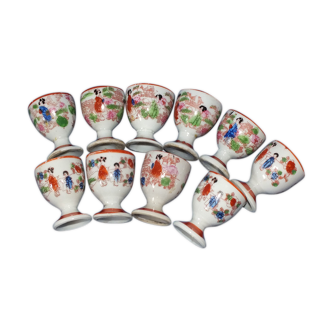 10 Vintage Japanese porcelain shells