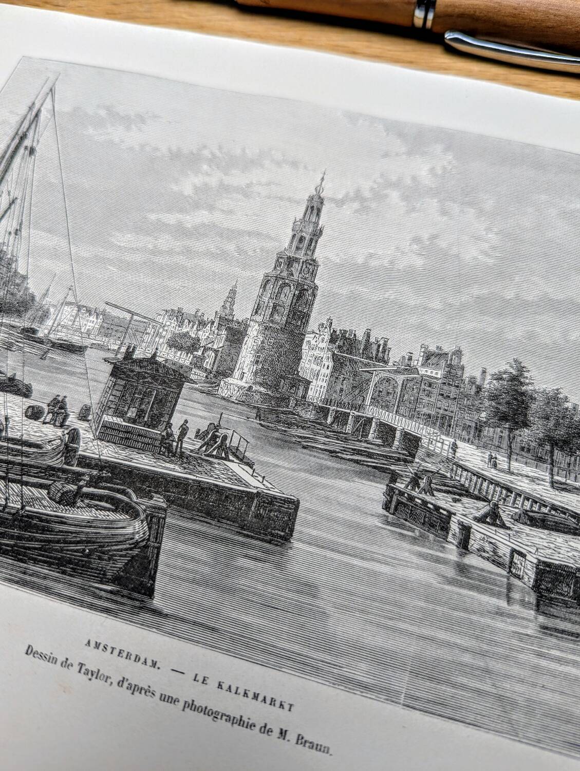 Printed in 1879, Amsterdam, the Kalkmarkt