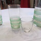 Orangeade service from the 1950s, sandblasted glass and gilding
