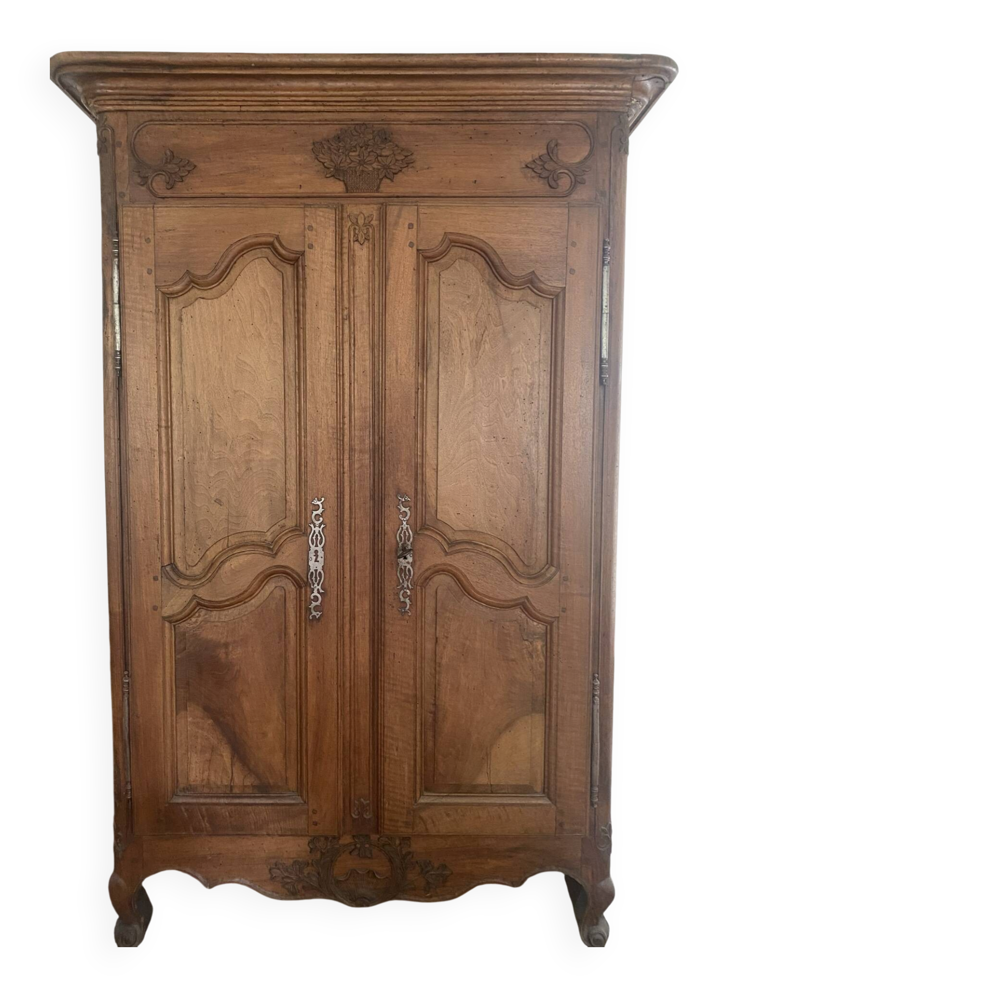 Authentic Bressane Antique Wardrobe in Solid Wood
