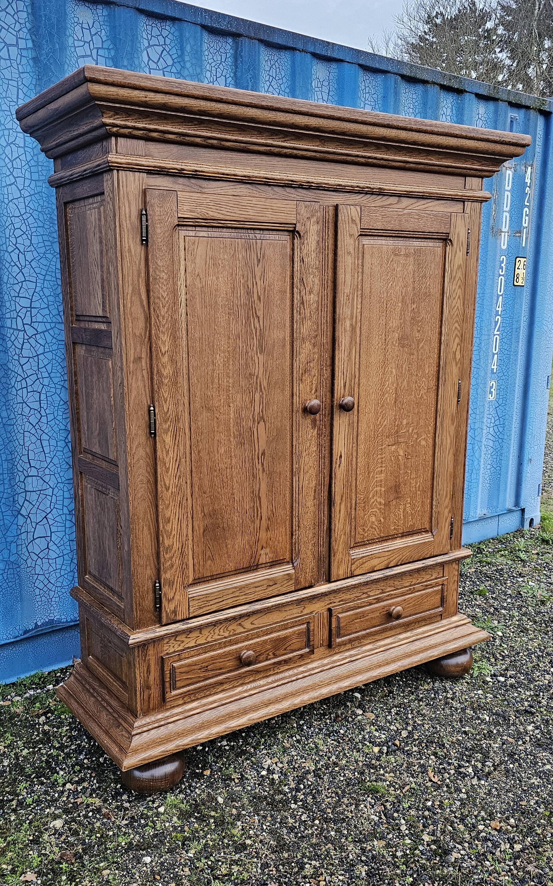 Oak wardrobe - wardrobe