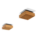 Square 1970s Pine Falkenbergs Belysning Flush Mounts, Sweden, 1970s