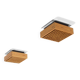 Square 1970s Pine Falkenbergs Belysning Flush Mounts, Sweden, 1970s
