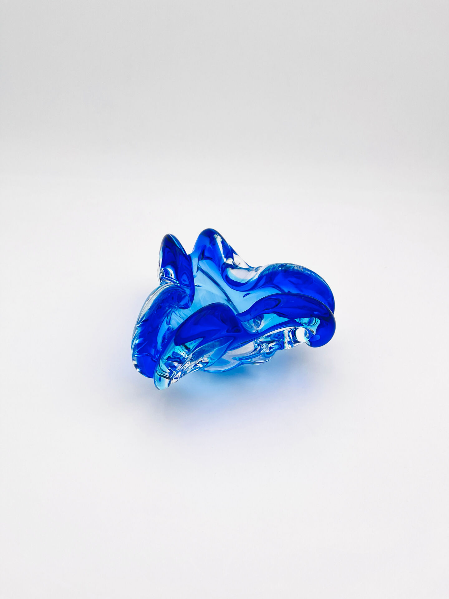 Pocket Bowl Josef Hospodka Sommerso Blue Cobalt Lagoon Vintage 60s 70s A