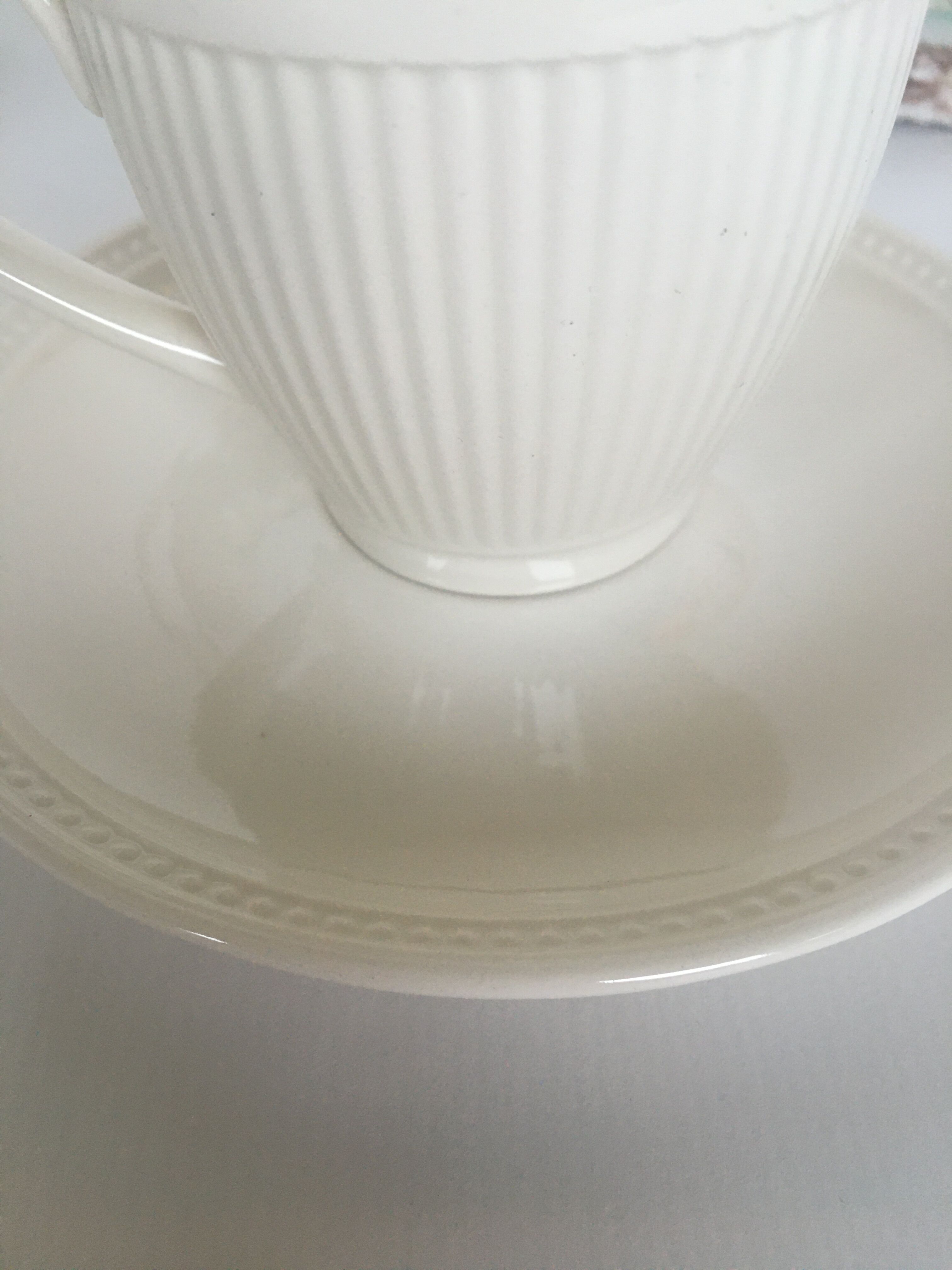 Ten English cups and saucers