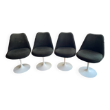 Set of 4 Saarinen Swivel Tulip Chairs for Knoll