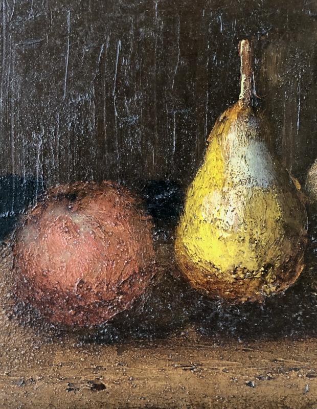Still life painting with fruits by Jacques Voyet (1926-2010)
