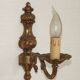 Pair Of Elegant Vintage French Traditional Style Bronze Single Wall Lights