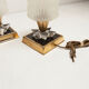 Paire de lampes de chevet 1960 laiton verre etoile