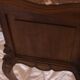 High wood and vintage marble console