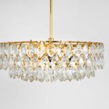 Lustre Bakalowits in brass and crystal glass, Austria, 1960s