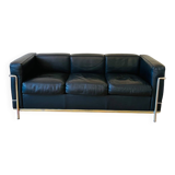 LC2, Le Corbusier for Cassina, Threeseater, Chrome and Leather