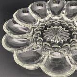Plat/Coupe Pâquerette en verre transparent