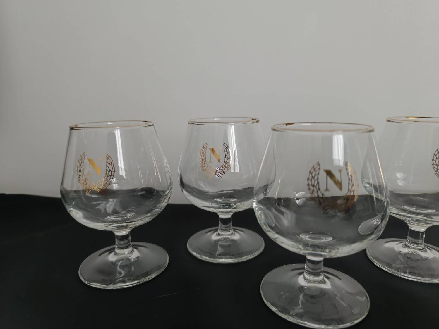 Set of 6 Napoleon cognac glasses