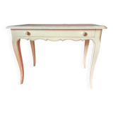 Weathered painted wood side table, TV table