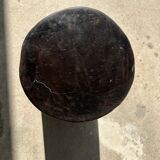 Side table in black petrified wood h:28,5cm d:17cm