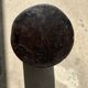 Side table in black petrified wood h:28,5cm d:17cm