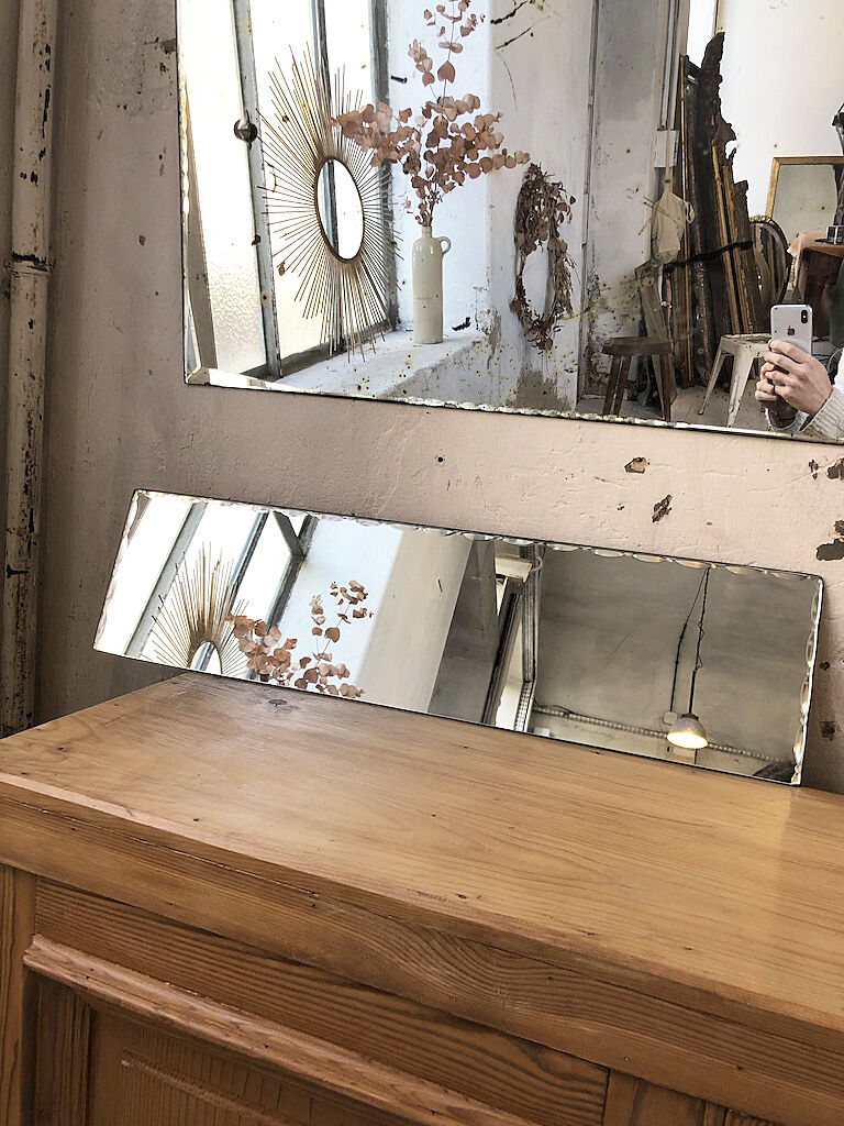 Miroir biseauté années 50 18x70cm