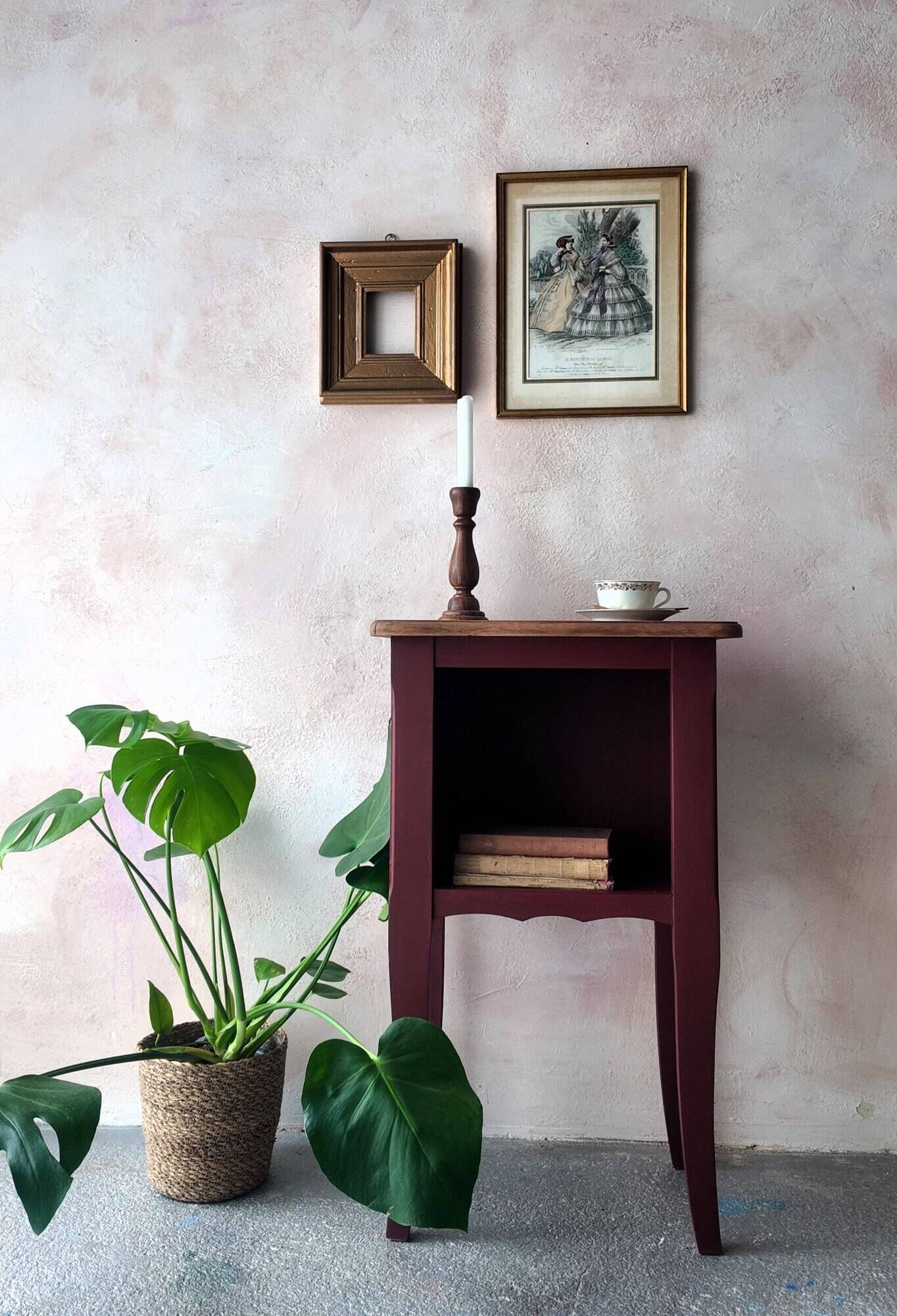 Renovated antique bedside table