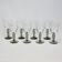 8 Bormioli Rocco Vintage Crystal Water Glasses with Grooved Grey Base