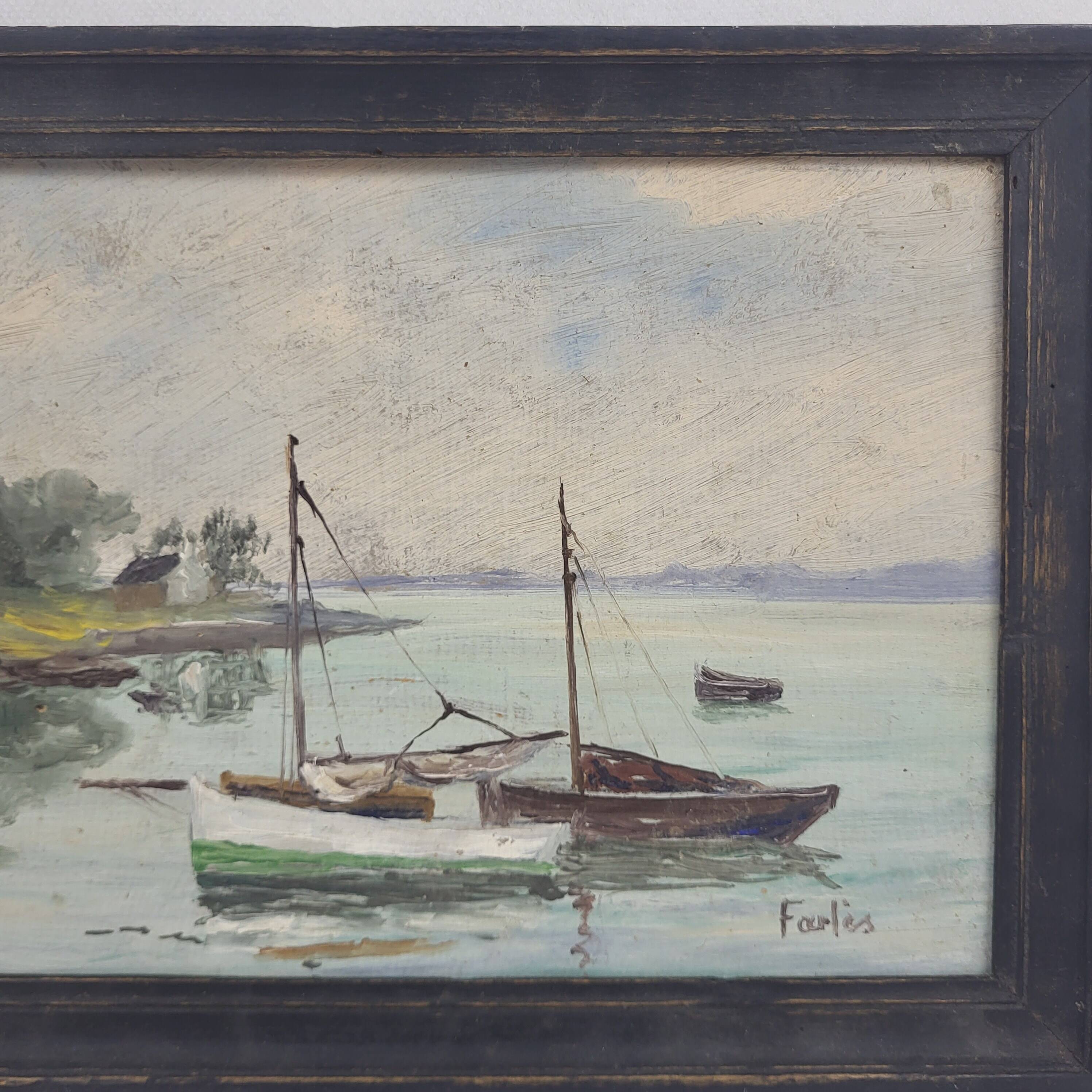 Marine - Oil on panel - Farlès