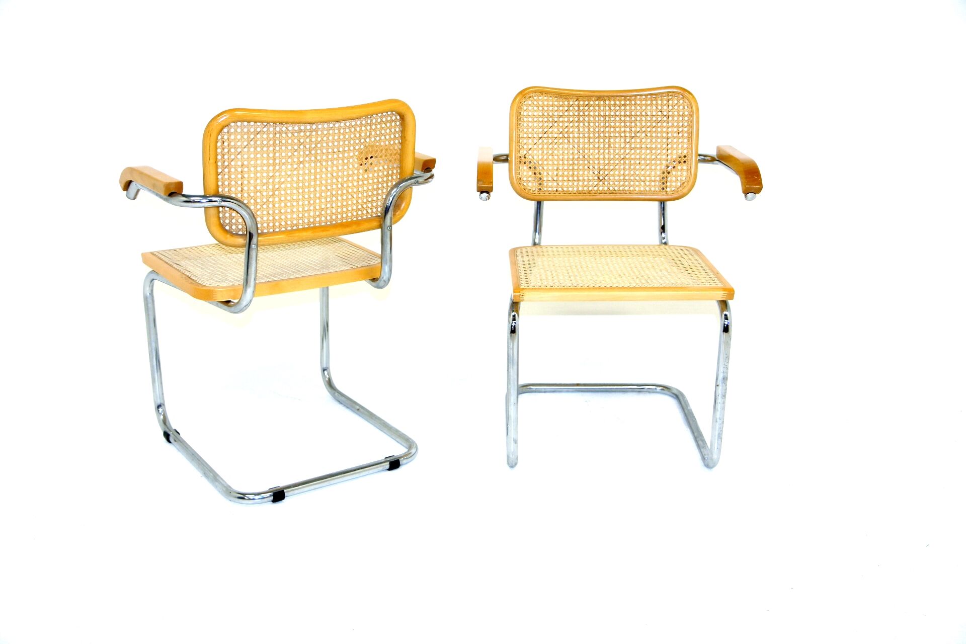 2 armchairs B64, Marcel Breuer, Italy, 2000