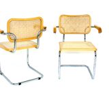 2 armchairs B64, Marcel Breuer, Italy, 2000