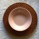 Set of 6 wicker and rattan undertributions