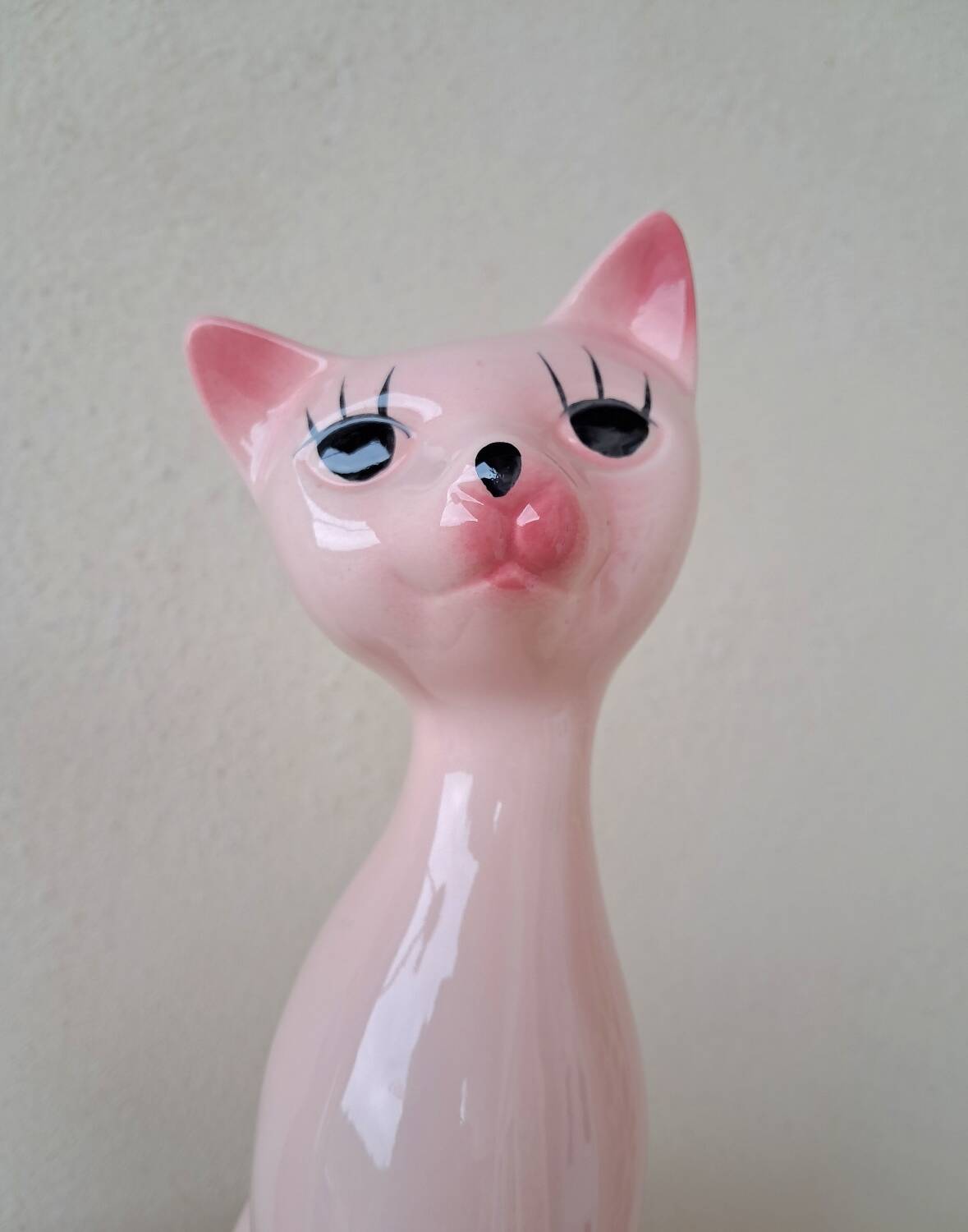 Vintage ceramic cat statue