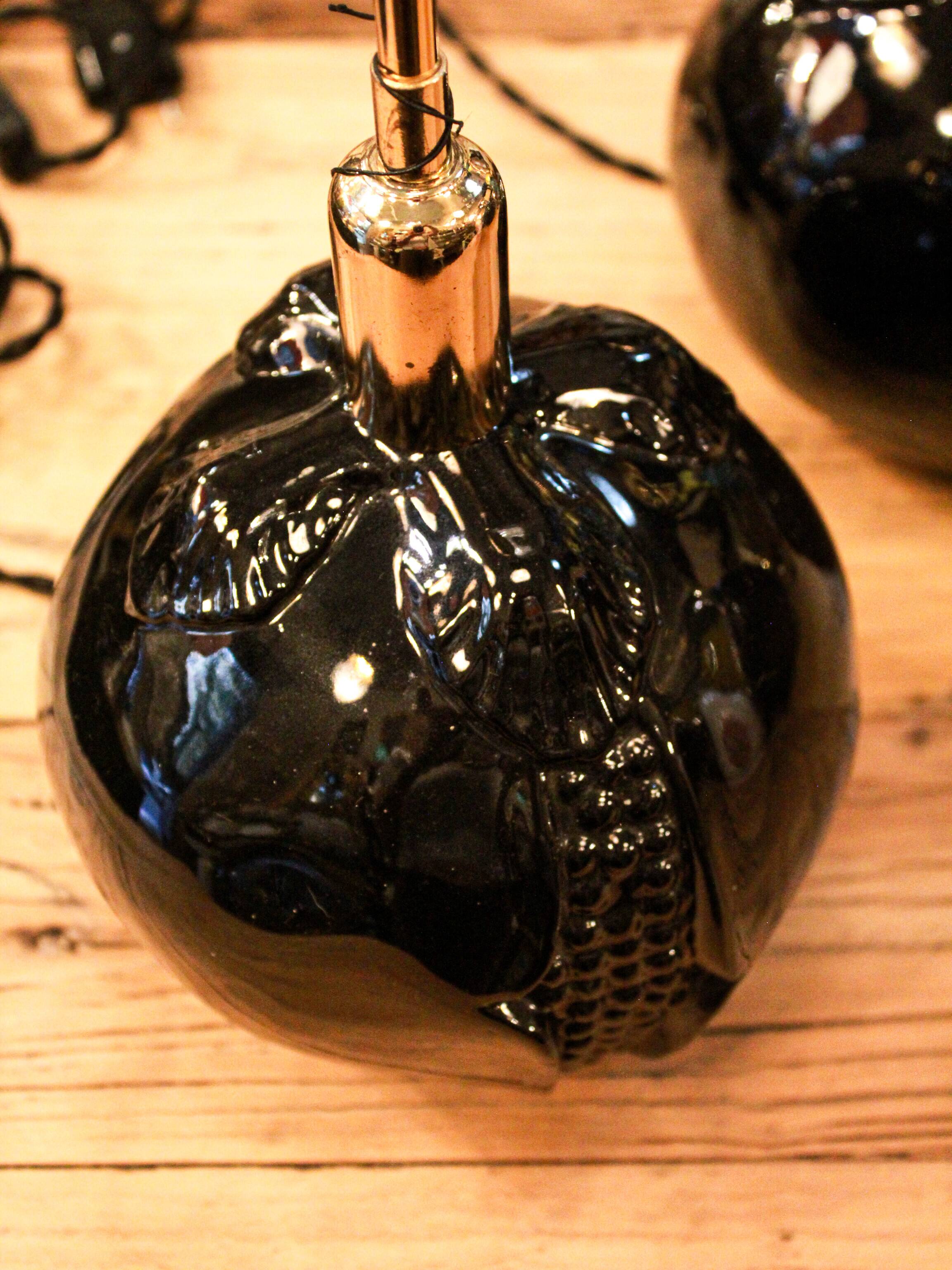 Paire de Lampes Grenade Noire