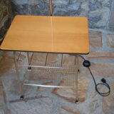 Lampadaire vintage 1960 a tablette et range disques