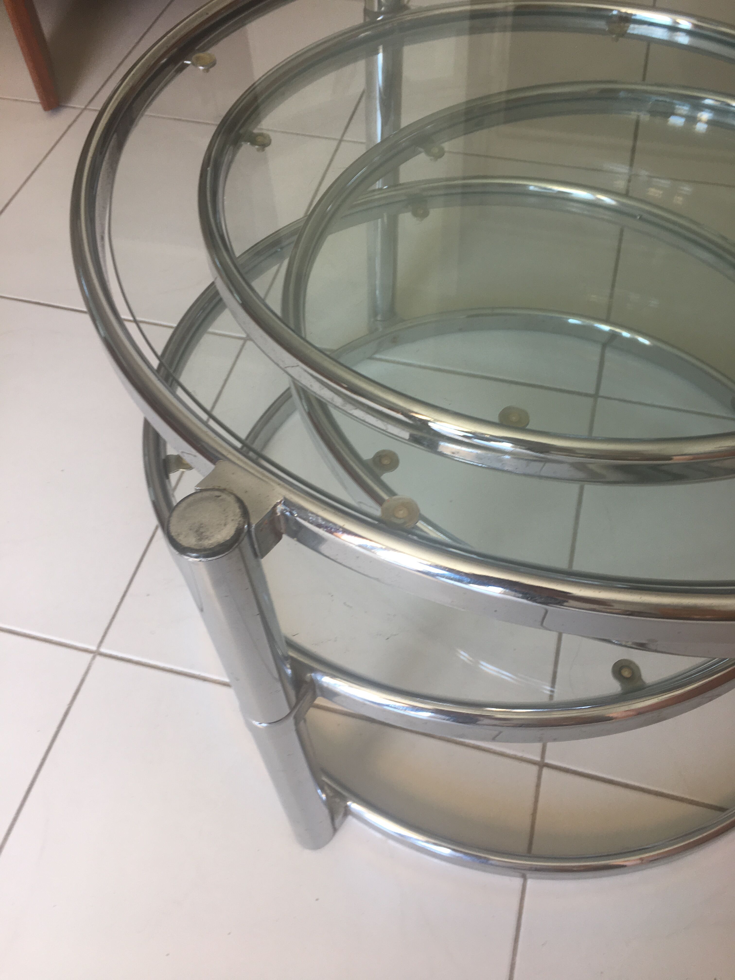 Table basse 4 plateaux vintage