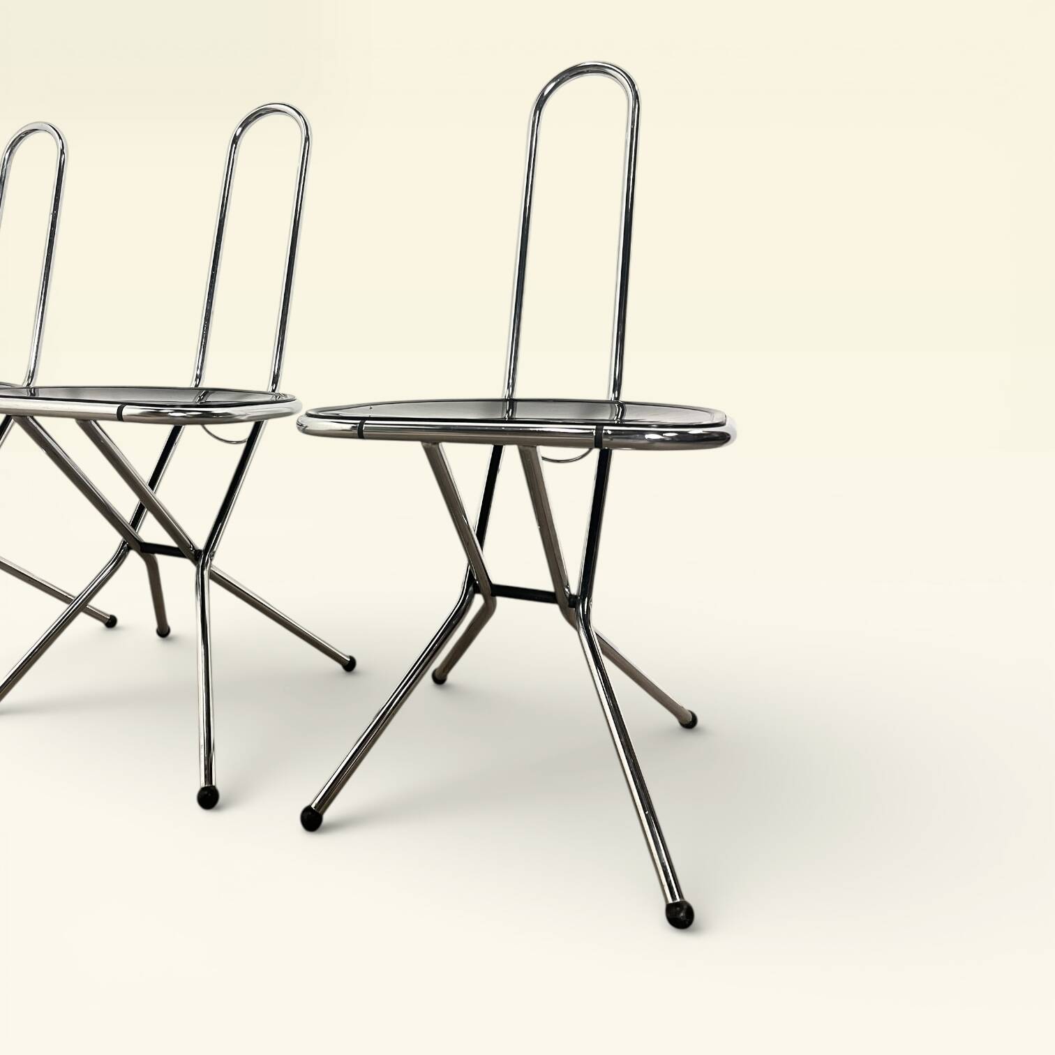 Set of 4 post-modern folding chairs, Niels Gammelgaard, Ikea, 198