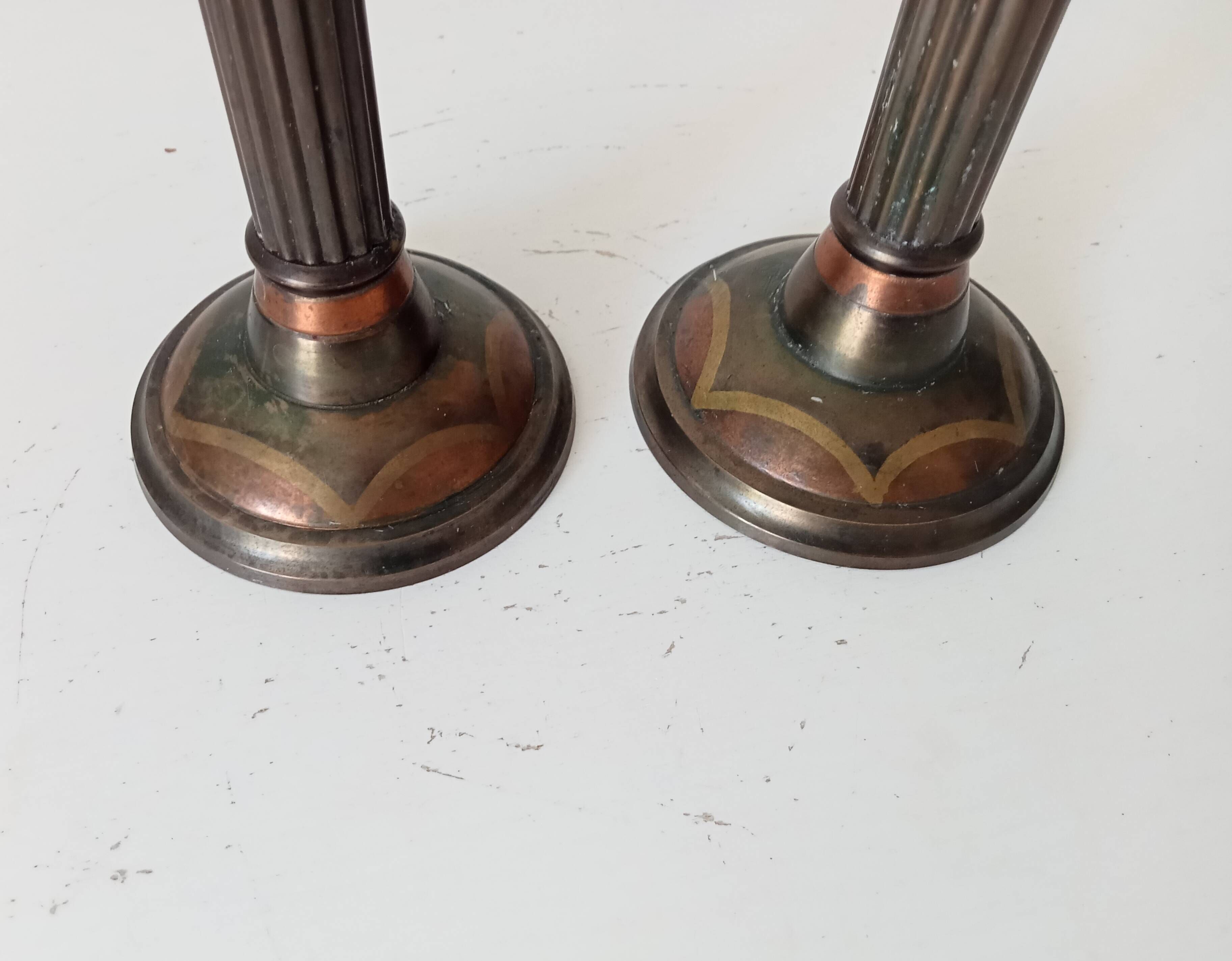 Pair of antique neoclassical candlesticks