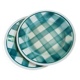 2 old round checkered plates