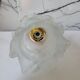 Glass and porcelain flower wall lamp