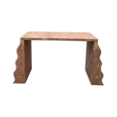 Sculptural solid stone desk / console