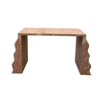 Sculptural solid stone desk / console
