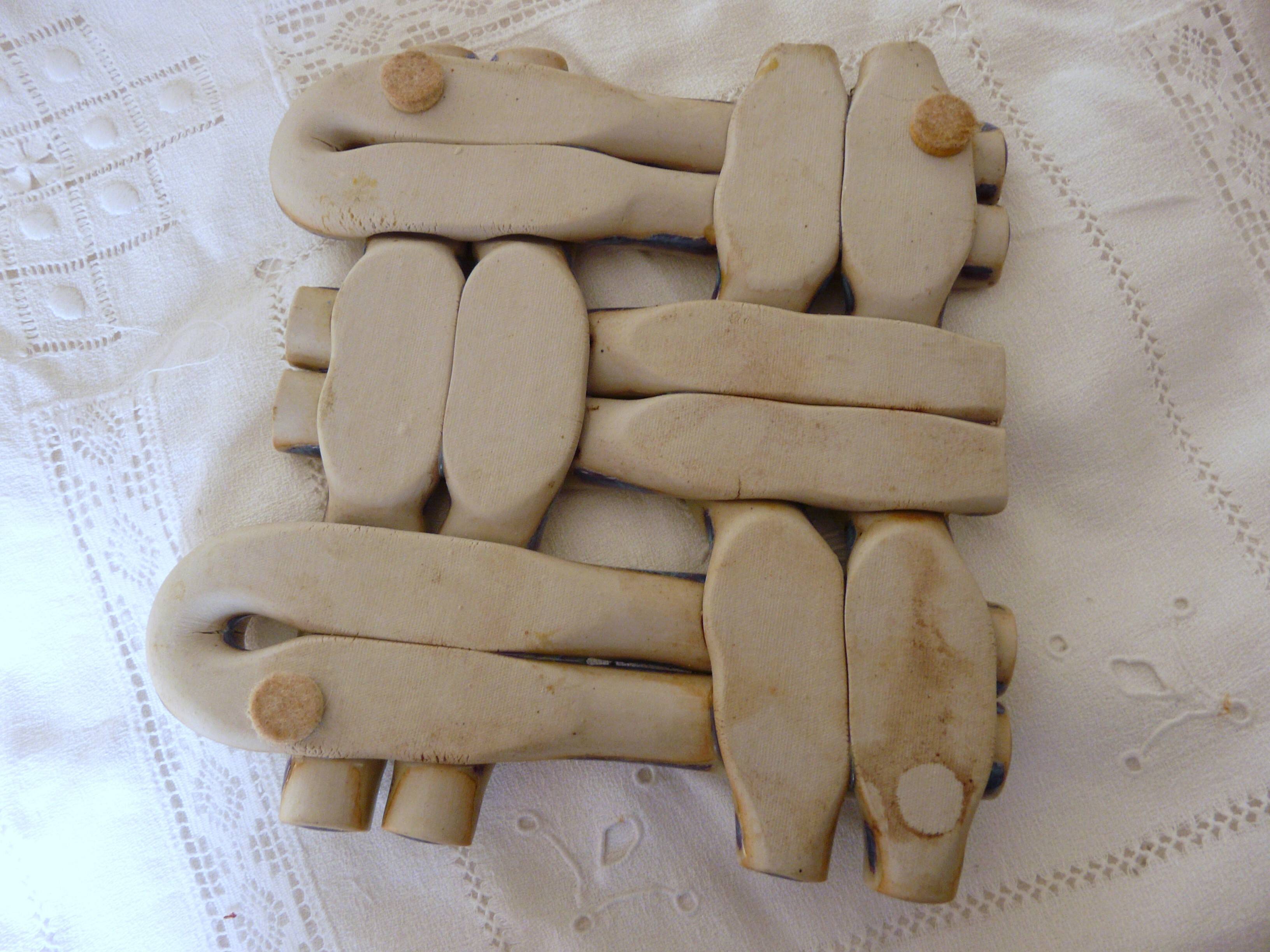 Vintage stoneware trivet