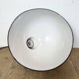 Industrial Grey Enamel Factory Pendant Lamp, 1960s