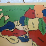 Wooden puzzle europe vintage 80's