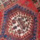 Antique Serab wool runner, crimson field & stepped medallions, c. 1920s — 93 × 204 cm — 1C1284