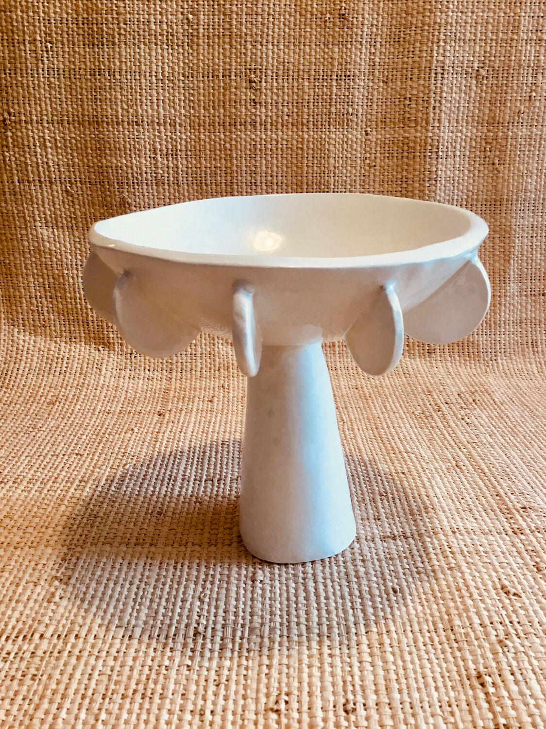 Hand-painted glazed ceramic cup