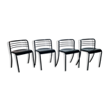 Set of 4 Steelmobil black chairs