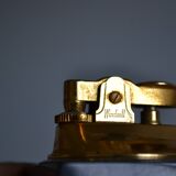 1970 Table lighter with pearl oyster in resin inclusion