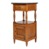 French Art Deco Night Stand with blue stone top, ca. 1920