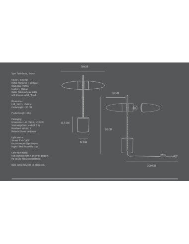 Table lamp in oxidized metal and opaline glass, contemporary work.