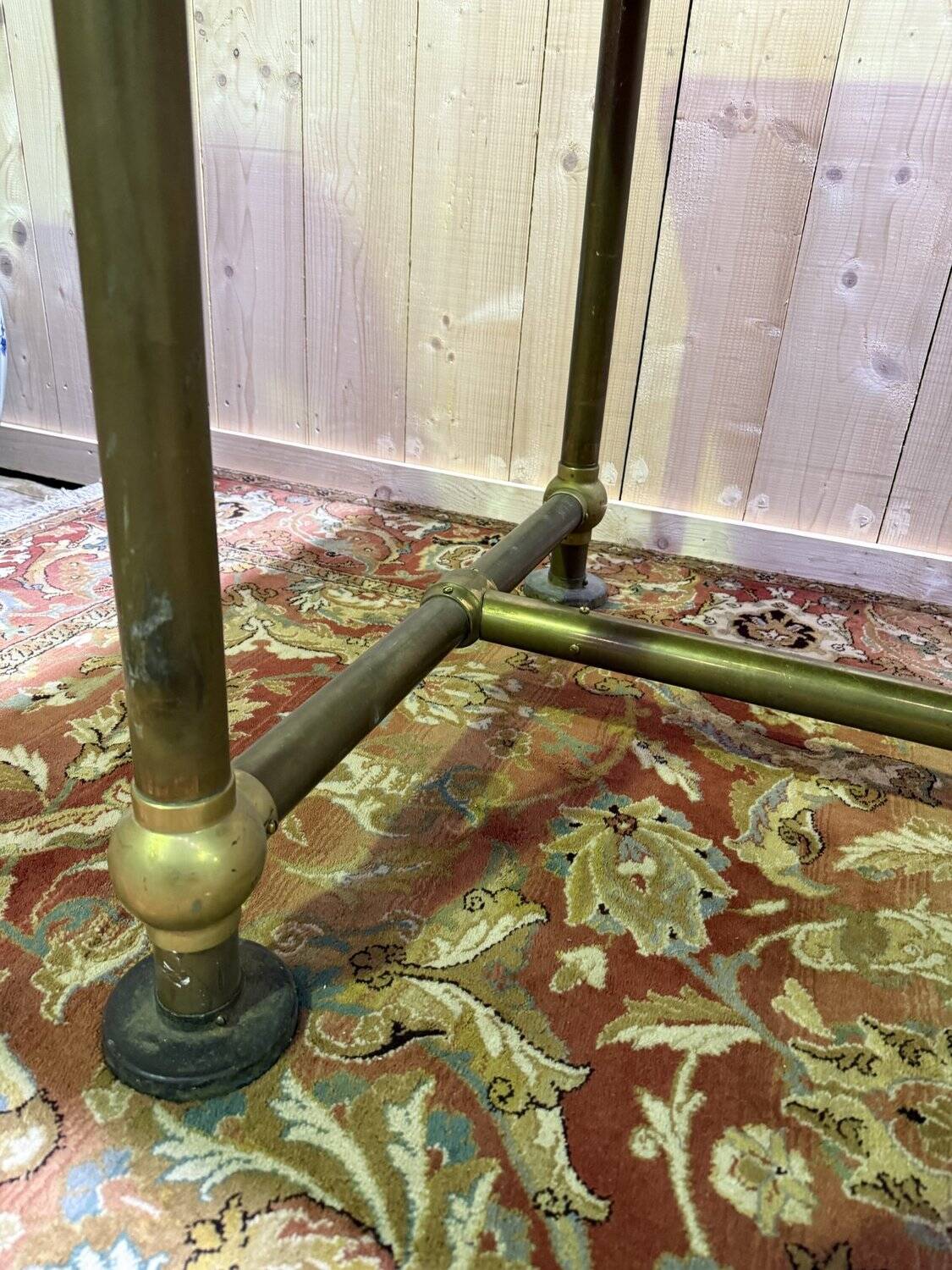 Workshop table in Oak and Brass